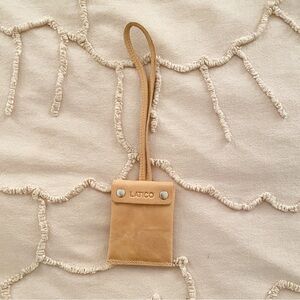 Latico Camel Leather Luggage Card Holder